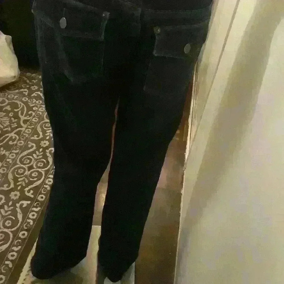 Banana Republic trendy 5 pocket mid rise stretchy dark wash bootcut denim Jean 8 - Picture 4 of 6